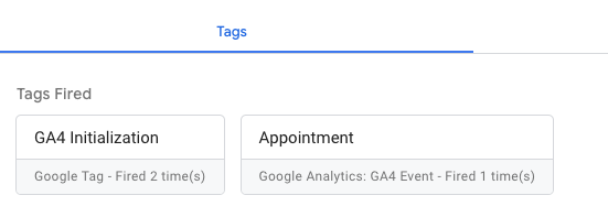 tag manger appointment goal